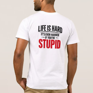 ブラックユーモアTシャツ 人生は辛い サルカスティック Tシャツ