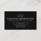 ブラックヨガスピリチュアルメディテーションロータス 名刺 (裏面)