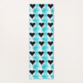 ブラックヨガマットのハート ヨガマット (裏面)