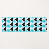 ブラックヨガマットのハート ヨガマット (正面(横))