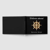 ブラックヨットボート名金ゴールドハンドル ゲストブック (全面)