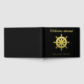 ブラックヨットボート名金ゴールドハンドル ゲストブック (全面)