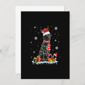 ブラックラおもしろいボ犬クリスマスティートインデナークリスム 招待状 (正面/裏面)