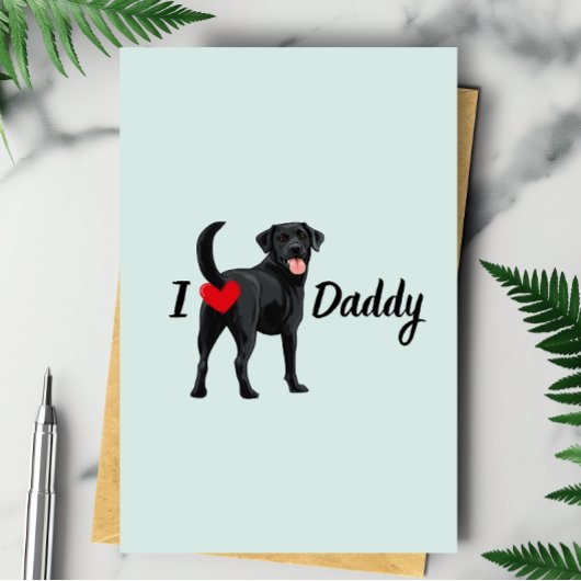ブラックラおもしろいボ犬バムお尻ハート父の日 カード