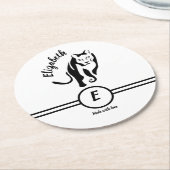 ブラックライオネスクイーンオブザ狩り ラウンドペーパーコースター (アングル)