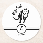 ブラックライオネスクイーンオブザ狩り ラウンドペーパーコースター (正面)