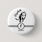 ブラックライオネスクイーンオブザ狩り 缶バッジ (正面)