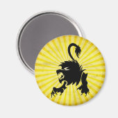 ブラックライオン；レオ マグネット (正面/裏面)