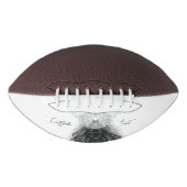 ブラックライオン〔雄ジカの〕枝角クラウンとモノグラム アメリカンフットボール (正面)