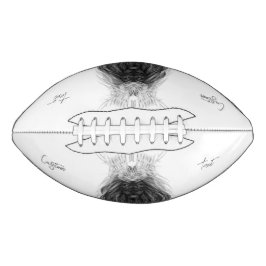 ブラックライオン〔雄ジカの〕枝角クラウンとモノグラム アメリカンフットボール