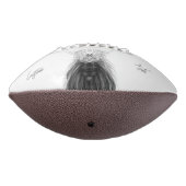 ブラックライオン〔雄ジカの〕枝角クラウンとモノグラム アメリカンフットボール (回転270)