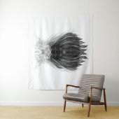 ブラックライオン〔雄ジカの〕枝角クラウンとモノグラム タペストリー (インサイチュ)