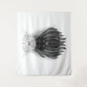 ブラックライオン〔雄ジカの〕枝角クラウンとモノグラム タペストリー (正面)