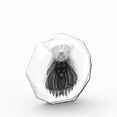 ブラックライオン〔雄ジカの〕枝角クラウンとモノグラム フォトブロック (左)