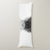 ブラックライオン〔雄ジカの〕枝角クラウンとモノグラム ボディピロー (正面縦)