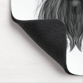 ブラックライオン〔雄ジカの〕枝角クラウンとモノグラム マウスパッド (コーナー)