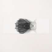 ブラックライオン〔雄ジカの〕枝角クラウンとモノグラム ヨガマット (正面(横))