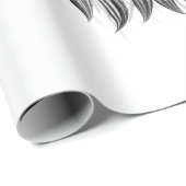 ブラックライオン〔雄ジカの〕枝角クラウンとモノグラム ラッピングペーパー (ロールコーナー)