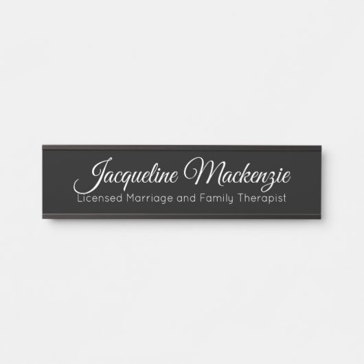 ブラックライセンス結婚及び家族セラピストLMFT サインプレート (正面)