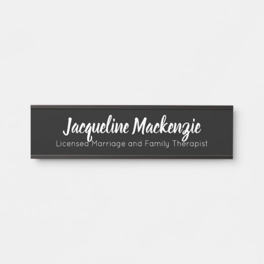 ブラックライセンス結婚及び家族セラピストLMFT サインプレート (正面)