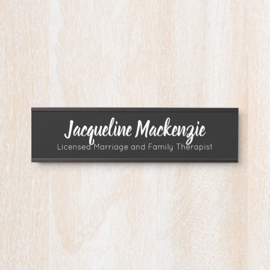 ブラックライセンス結婚及び家族セラピストLMFT サインプレート (正面)