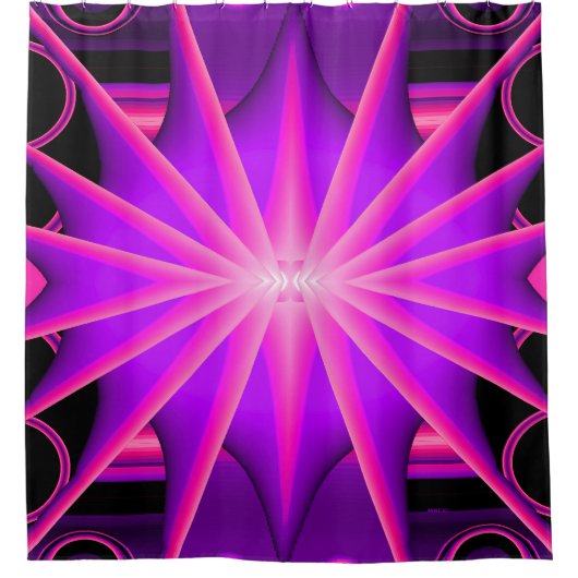 ブラックライトおもしろい..... シャワーカーテン (正面)