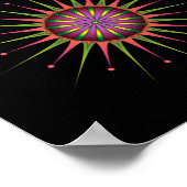 ブラックライトの花 ポスター (角)