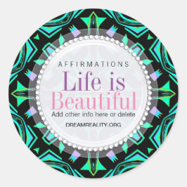 ブラックライトアステカ魔法カスタムラウンドステッカー ラウンドシール