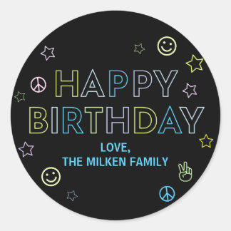 ブラックライトギフトステッカー ラウンドシール