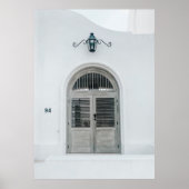 ブラックライトスコープの下の閉じた灰色の木製のドア ポスター (正面)