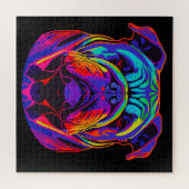 ブラックライトスタイルブルドッグ数々のカラー鮮やか ジグソーパズル (横)