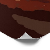 ブラックライトタイガー顔プリントポスター ポスター (角)