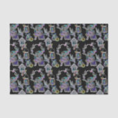 ブラックライトネオングロークリスマスサンタクロースクラスター 薄葉紙 (正面)