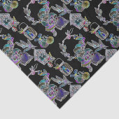 ブラックライトネオングロークリスマスサンタクロースクラスター 薄葉紙 (詳細)