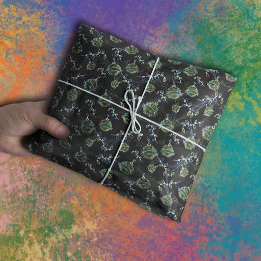 ブラックライトネオングロークリスマスストリングライトオーナメント 薄葉紙