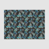 ブラックライトネオングロークリスマススノーフレーク車ベル 薄葉紙 (正面)