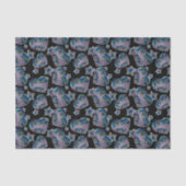 ブラックライトネオングロークリスマスハートと星 薄葉紙 (正面)