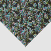 ブラックライトネオングロークリスマスプレゼントとハウス 薄葉紙 (詳細)