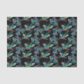 ブラックライトネオングロークリスマスベルとキャンドルパターン 薄葉紙 (正面)