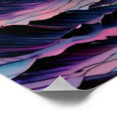 ブラックライトハウスと帆船の荒海 ポスター (角)