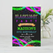 ブラックライトパーティの招待状 招待状 (スタンド正面)