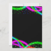 ブラックライトパーティの招待状 招待状 (裏面)