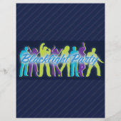 ブラックライトパーティーフライヤー招待状のお知らせ チラシ (裏面)