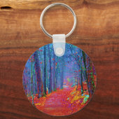 ブラックライトフォレストオイル塗装 キーホルダー (正面)