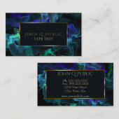 ブラックライトブルーティール（緑がかった色）グリーンベーパーfor Vape Shops 名刺 (正面/裏面)