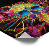 ブラックライトポスタースカル ポスター (角)