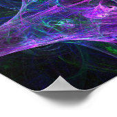ブラックライト悪夢:フラクタルプリント ポスター (角)