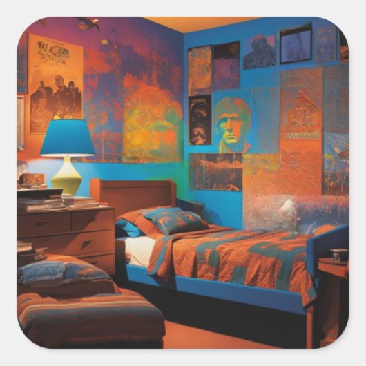 ブラックライト日 スクエアシール (正面)