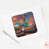 ブラックライト日 スクエアシール (封筒)