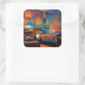 ブラックライト日 スクエアシール (バッグ)